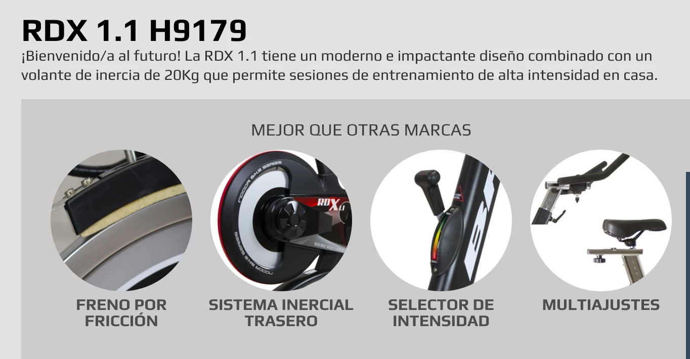 Bicicleta Ciclo Indoor BH RDX 1.1 H9179 4 Bicicleta Ciclo Indoor BH RDX 1.1 H9179 - Imagen 4