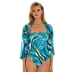 Maillot De Bain Une Pièce Bustier Femme Imprimé Cala
