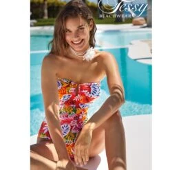 Maillot De Bain Une Pièce Bustier Imprimé Multicolore Capri