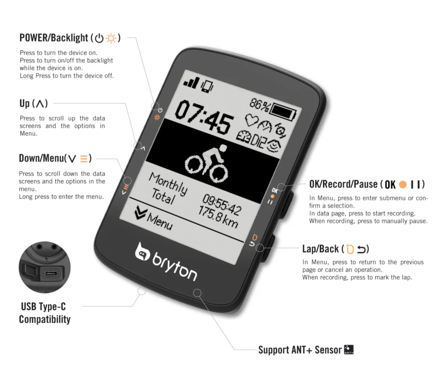 GPS Bryton Rider 460 3 GPS Bryton Rider 460 - Imagen 3