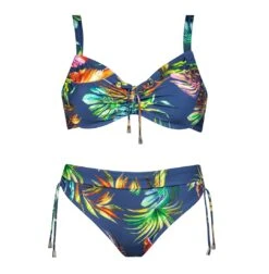 Maillot De Bain 2 Pièces Avec Armatures Imprimé Fleuri Plunge