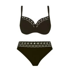 Maillot De Bain Deux Pièces Bonnets Profonds Ajourage Couture -La-madrilena Ventas ajourage couture 2P marron