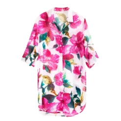 Chemise Fleuri Fond Blanc Angela -La-madrilena Ventas angela detoure