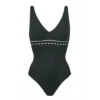 Maillot De Bain Une Pièce Noir Avec Armatures Sport Mindset
