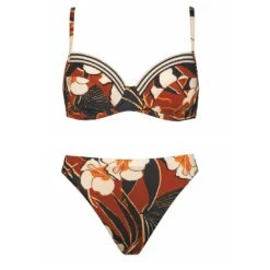 Maillot De Bain Avec Coques Imprimé Marron Art Nautic