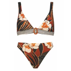 Maillot Deux Pièces Triangles Imprimé Marron Art Nautic -La-madrilena Ventas art nautic tri