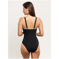 Empreinte Maillot De Bain Une Pièce Sans Armatures Décolleté Arrondi Attitude -La-madrilena Ventas attitude noir dos