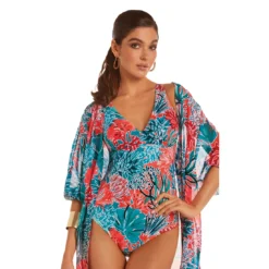 Maillot Une Pièce Avec Armatures Imprimé Coraux Bahia