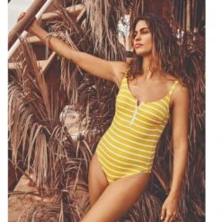 Maillot De Bain Une Pièce Avec Mousses Rayé Bay Games