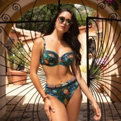 Maillot De Bain 2 Pièces Armatures Bonnets Profonds Beauté Cosmique