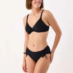Maillot De Bain 2 Pièces Triangle Avec Armatures Uni Noir Bellagio