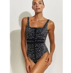 Maillot Une Pièce Avec Armatures Bon Maintien Noir Et Blanc Capture