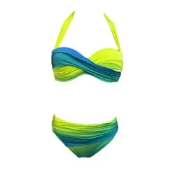 Maillot De Bain Deux Pieces Bandeau Dégradé Carol -La-madrilena Ventas caro vert anis