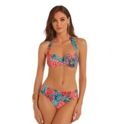 Maillot Deux Pièces Bandeau Avec Coques Imprimé Coraux Chloe