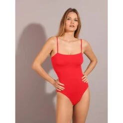 Maillot De Bain Une Pièce Fines Bretelles Uni Essentiels