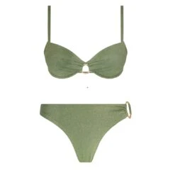 Maillot De Bain Avec Coques Kaki Lurex Chic Et Tendance Fashion Sirène