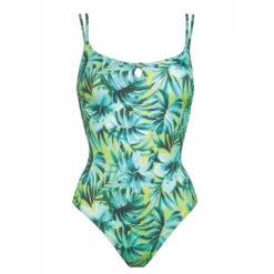 Maillot Une Pièce Avec Mousses Imprimé Vert Floral Flashback