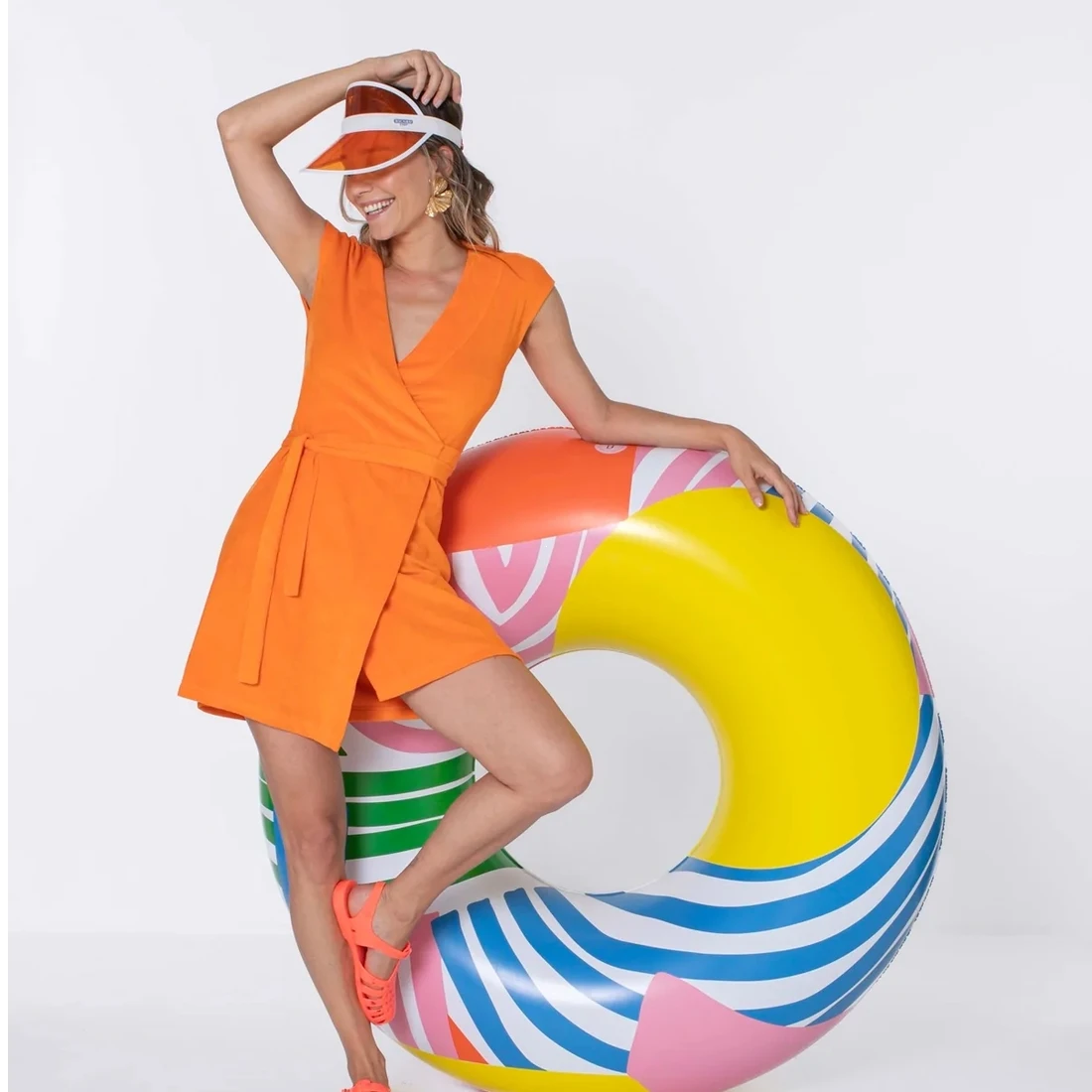 Robe Portefeuille En éponge Unie Imperia 2 Robe Portefeuille En éponge Unie Imperia - Imagen 2