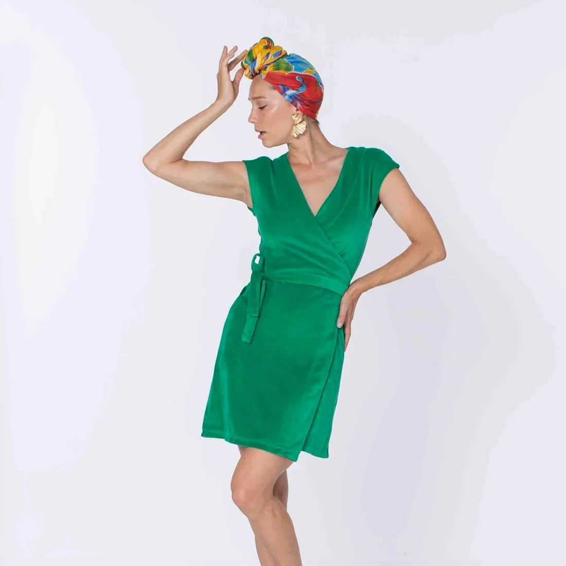 Robe Portefeuille En éponge Unie Imperia 3 Robe Portefeuille En éponge Unie Imperia - Imagen 3