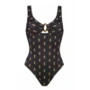 Watercult Maillot De Bain Une Pièce Avec Mousses Fond Noir Microcraft