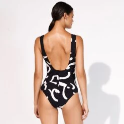Maillot De Bain Une Pièce Noir Et Blanc Décolleté En V Monochromia -La-madrilena Ventas monochroma 1p dos