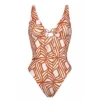 Watercult Maillot Une Pièce Avec Mousses Imprimé Terracotta Organics Modern