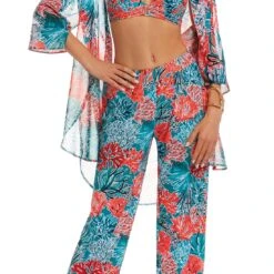 Pantalon Fluide Imprimé Coraux Oria