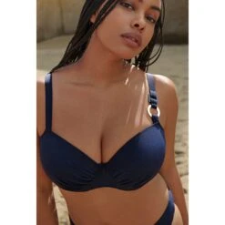 PRIMADONNA Maillot De Bain 2 Pièces Avec Coques Bonnets Profonds Uni Marine Pinner
