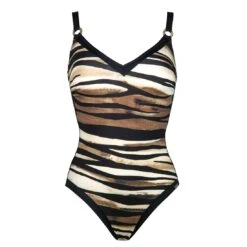 Maillot De Bain Une Pièce Avec Armatures Bonnets Profonds Imprimé Pool Safari