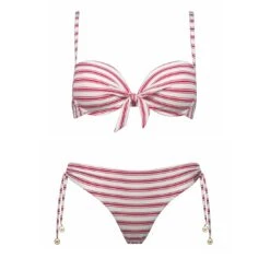 Watercult Maillot De Bain 2 Pièces Avec Coques Rayé Rouge Seaside Splash