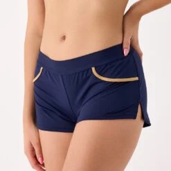 Short De Bain En Lycra Uni Pour Femmes Venezia