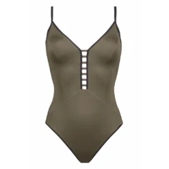 Maillot De Bain Noir Une Pièce Avec Mousses Silence -La-madrilena Ventas silence kaki mousse