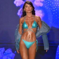 Maillot De Bain 2 Pièces Triangle Turquoise Irisé Siren Song