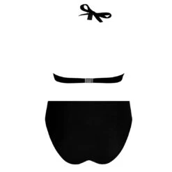 Maillot De Bain 2 Pièces Triangles Marine Ajourage Couture -La-madrilena Ventas tri noir macrame