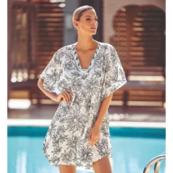 Tunique Noire Et Blanche Marguerite Sky