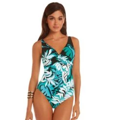 Maillot De Bain Une Pièce Avec Mousses Croisé Sous Poitrine Valéria